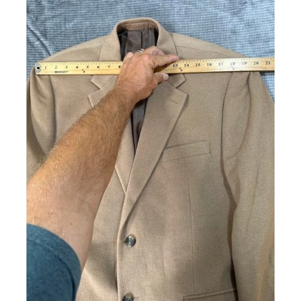 Lauren Ralph Lauren Cashmere Blazer 42R Mens Two Button Sport Coat‎ Jacket Beige